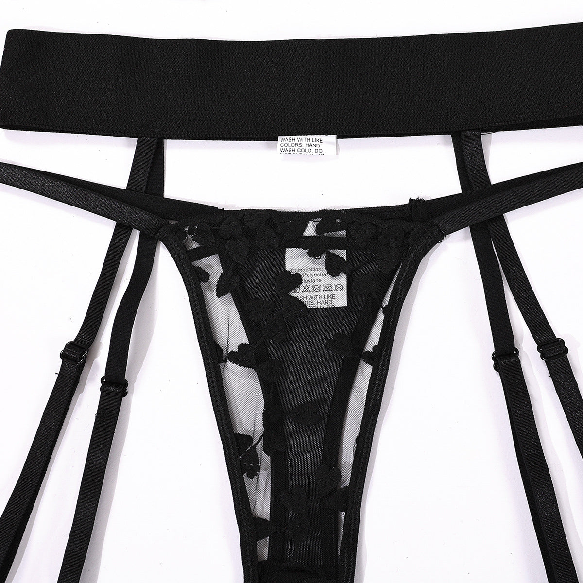 Komplet bielizny koronkowy z kokardkami Walentina