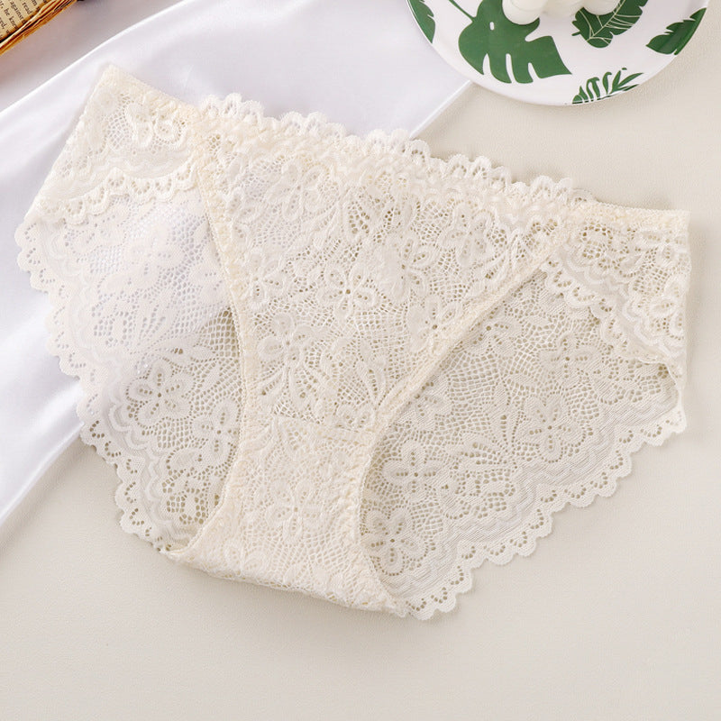 Koronkowe figi z delikatnej koronki na co dzień i specjalne okazje Barbe Biały