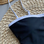 Strój kąpielowy jednoczęściowy z lamówką na plażę i basen Margitte
