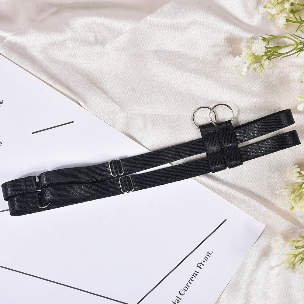 Komplet bielizny z wysokiej jakości materiałów w stylu harness Ettora