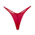 Stringi biodrówki z delikatnych materiałów niewidoczne pod ubraniem Viole Czerwony