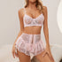 Komplet bielizny z półgorsetem modelującym Jon Różowy2