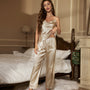 Piżama damska z topem i spodniami do snu Gulya Khaki