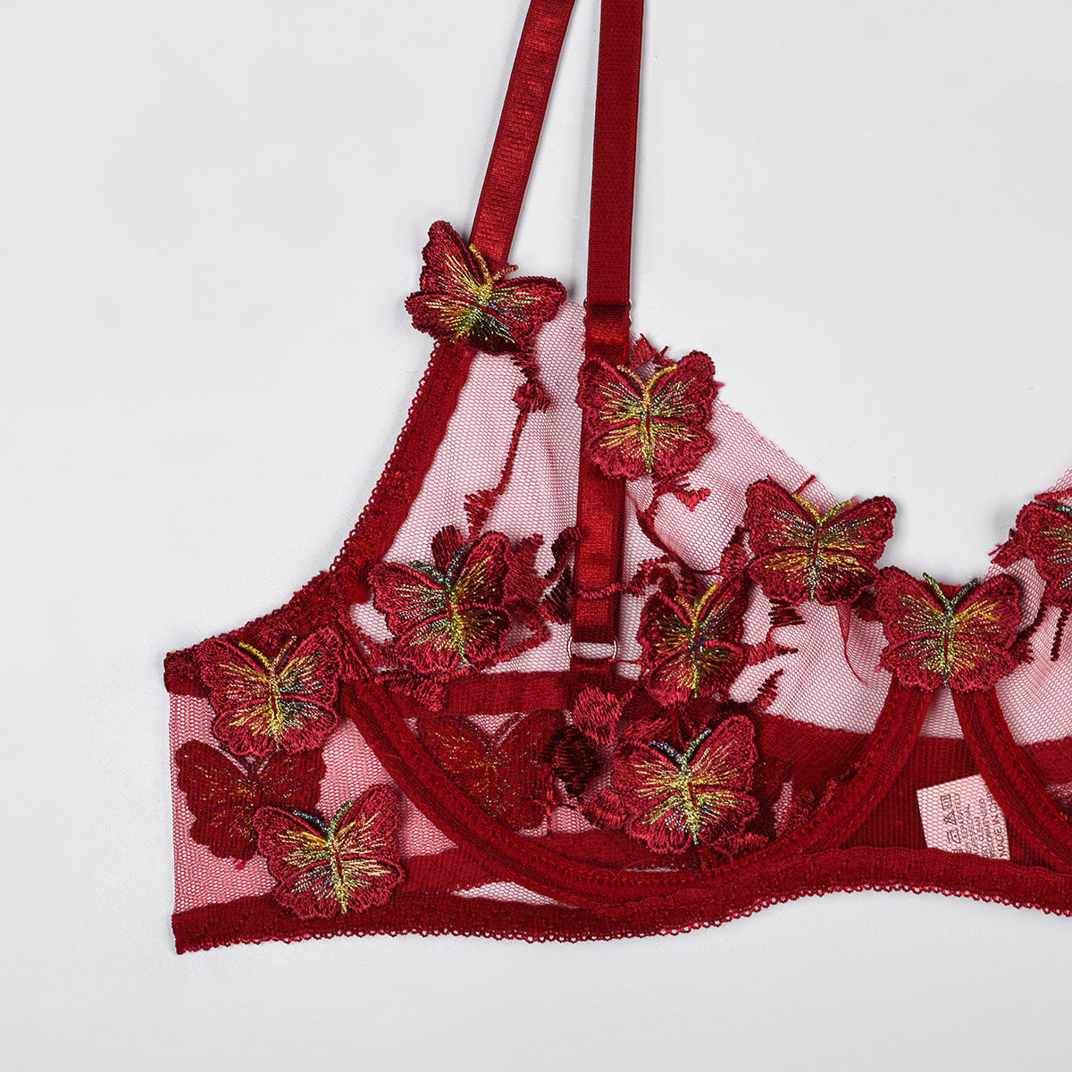 Komplet bielizny z haftem motyli na specjalne okazje Demi