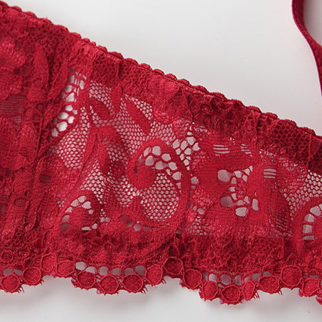 Biustonosz push-up z koronką i majtki komplet bielizny Dujka