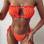 Bikini bandeau z regulowanymi ramiączkami na lato Jozien