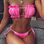 Bikini bandeau z regulowanymi ramiączkami na lato Jozien