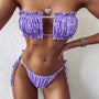 Bikini bandeau z regulowanymi ramiączkami na lato Jozien