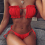 Bikini bandeau z regulowanymi ramiączkami na lato Jozien