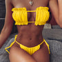 Bikini bandeau z regulowanymi ramiączkami na lato Jozien