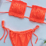 Bikini bandeau z regulowanymi ramiączkami na lato Jozien
