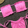 Bikini bandeau z regulowanymi ramiączkami na lato Jozien