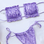 Bikini bandeau z regulowanymi ramiączkami na lato Jozien