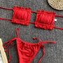 Bikini bandeau z regulowanymi ramiączkami na lato Jozien
