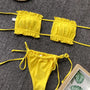 Bikini bandeau z regulowanymi ramiączkami na lato Jozien