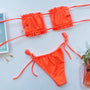 Bikini bandeau z regulowanymi ramiączkami na lato Jozien