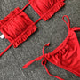 Bikini bandeau z regulowanymi ramiączkami na lato Jozien