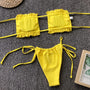 Bikini bandeau z regulowanymi ramiączkami na lato Jozien