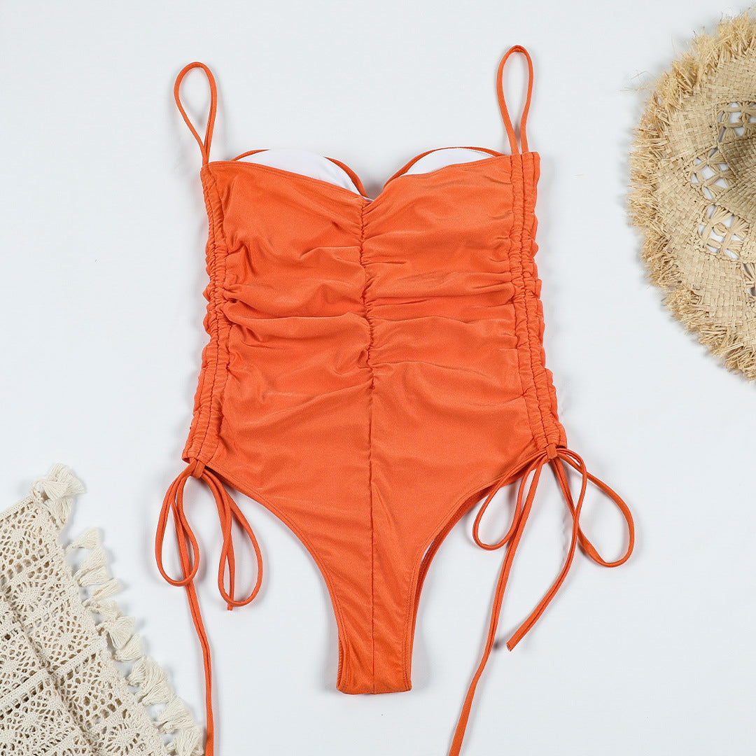 Jednoczęściowy strój kąpielowy bodycon z regulowanymi ramiączkami Raimonda