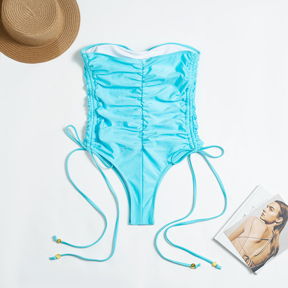 Jednoczęściowy strój kąpielowy bodycon z regulowanymi ramiączkami Raimonda