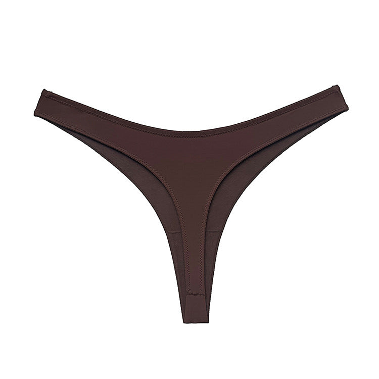 Stringi elastyczne casual damskie Pieralda Kawowy