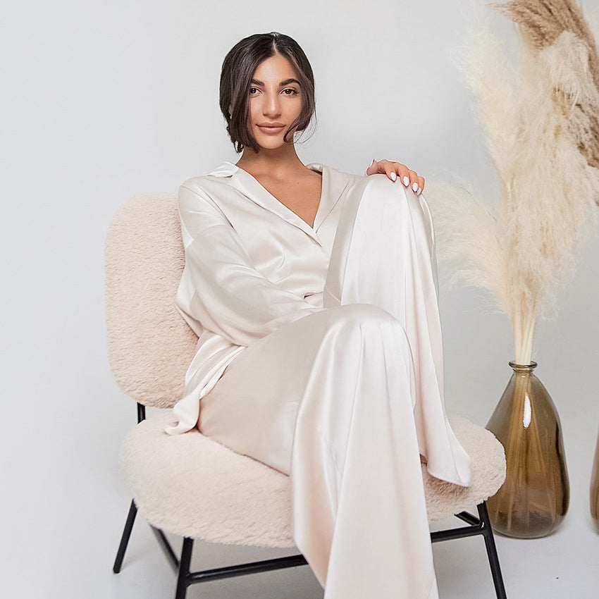 Kimono nocne z lekkiego materiału na wieczór w domu Billye Beżowy