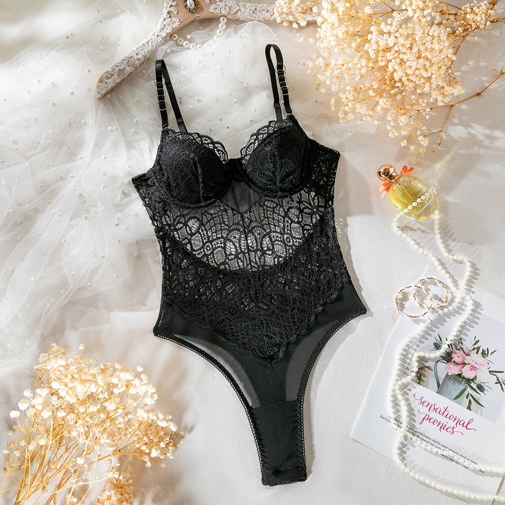 Body z koronką na specjalne okazje Orminda Czarny