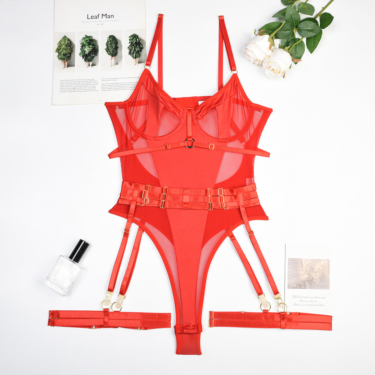 Zestaw trzyczęściowy z body na specjalne okazje Biggy Czerwony