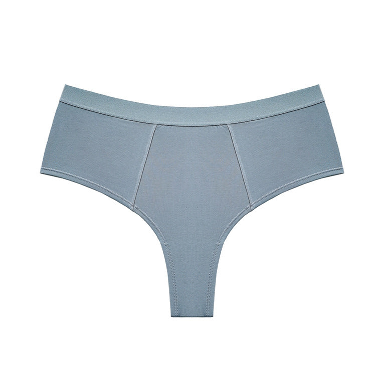 Brazyliany z wysokim stanem z elastycznego materiału Heddie Niebieski