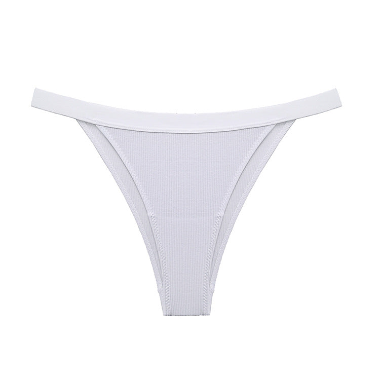 Figi z wycięciem na biodrach eleganckie i wygodne Claude Biały