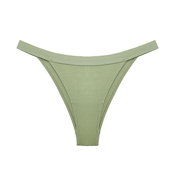 Figi z wycięciem na biodrach eleganckie i wygodne Claude Zielony