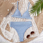Bikini z figami regulowane na plażę Nellya Niebieski