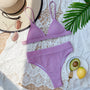 Bikini z figami regulowane na plażę Nellya Fioletowy