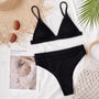 Bikini z figami regulowane na plażę Nellya Czarny