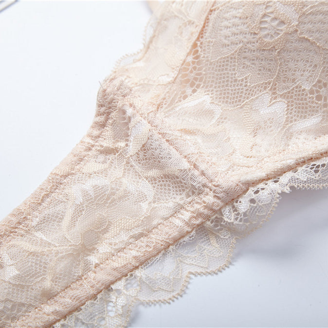 Biustonosz balkonetka push-up koronkowy z kokardkami Hafize