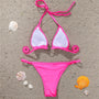 Bikini z cyrkoniami na plażę z regulowanymi ramiączkami Sivan