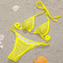 Bikini z cyrkoniami na plażę z regulowanymi ramiączkami Sivan