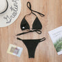 Bikini z cyrkoniami na plażę z regulowanymi ramiączkami Sivan
