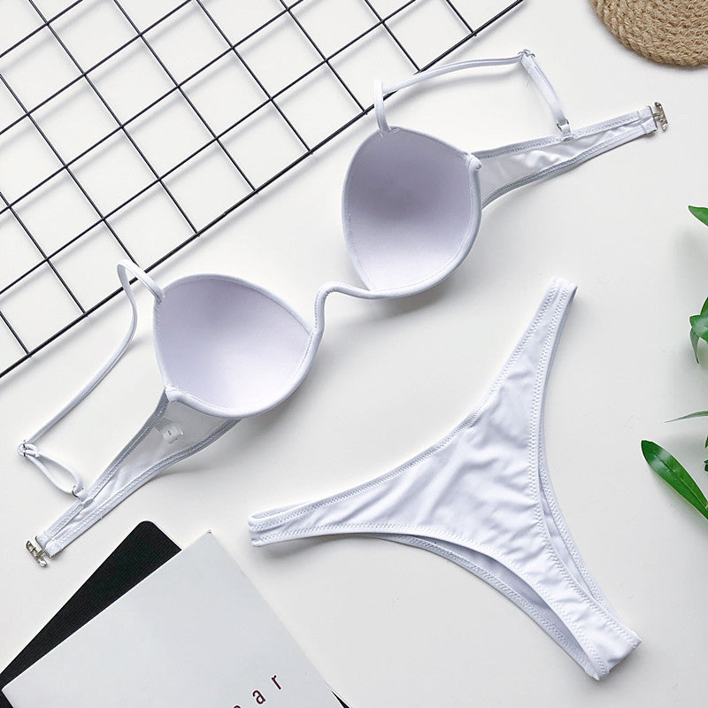 Strój kąpielowy z usztywnianym topem klasyczny fason odporny na słońce Adalmiina