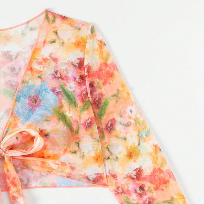 Zestaw plażowy damski z falbanami idealny na lato Belva