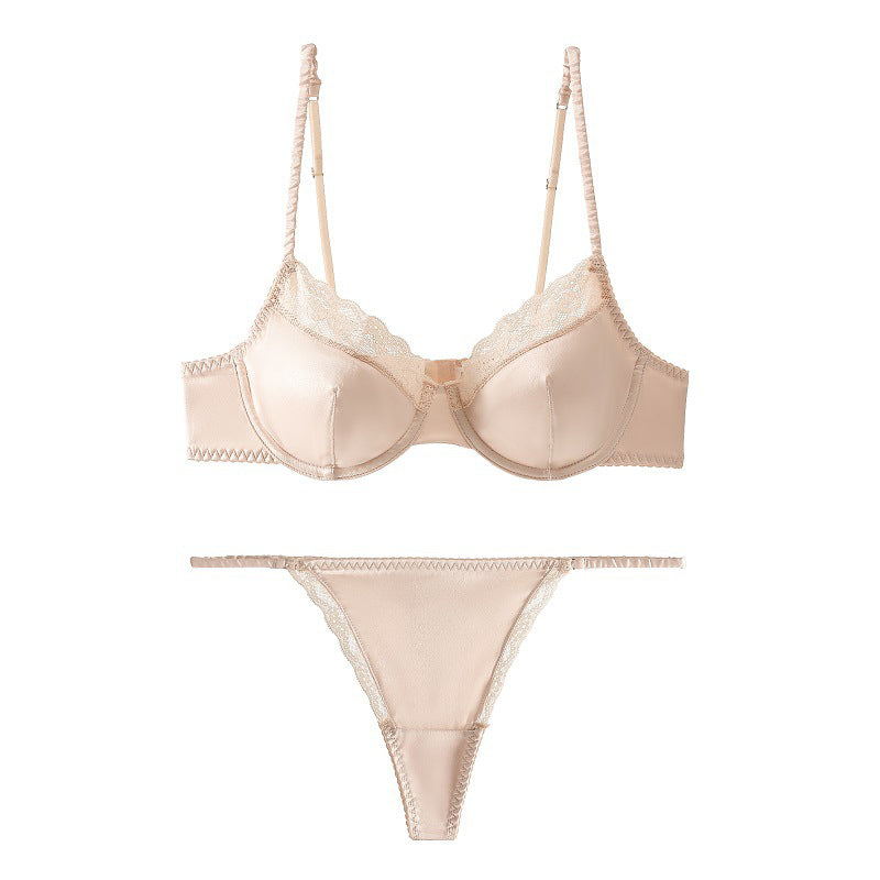 Komplet bielizny koronkowej z eleganckimi detalami Ethelyn Szampański