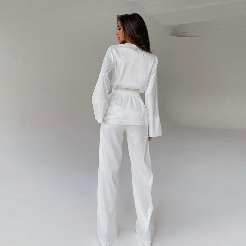 Zestaw domowy z szlafrokiem i spodniami Rosemary