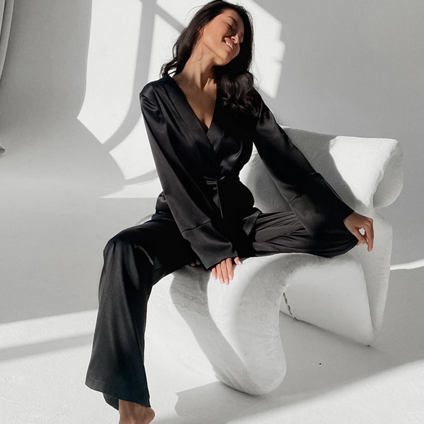 Zestaw domowy z szlafrokiem i spodniami Rosemary