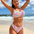 Bikini prążkowane elastyczne na lato plażowe Verona Multikolor