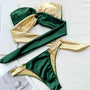 Bikini bandeau dwuczęściowe regulowane na plażę i basen Zariah Multikolor