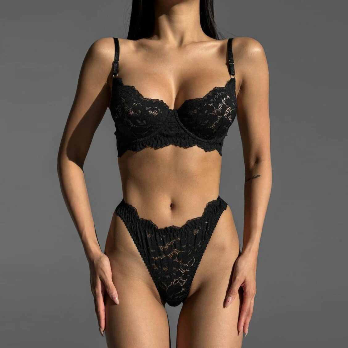 Komplet bielizny koronkowej z regulowanymi ramiączkami Dorota