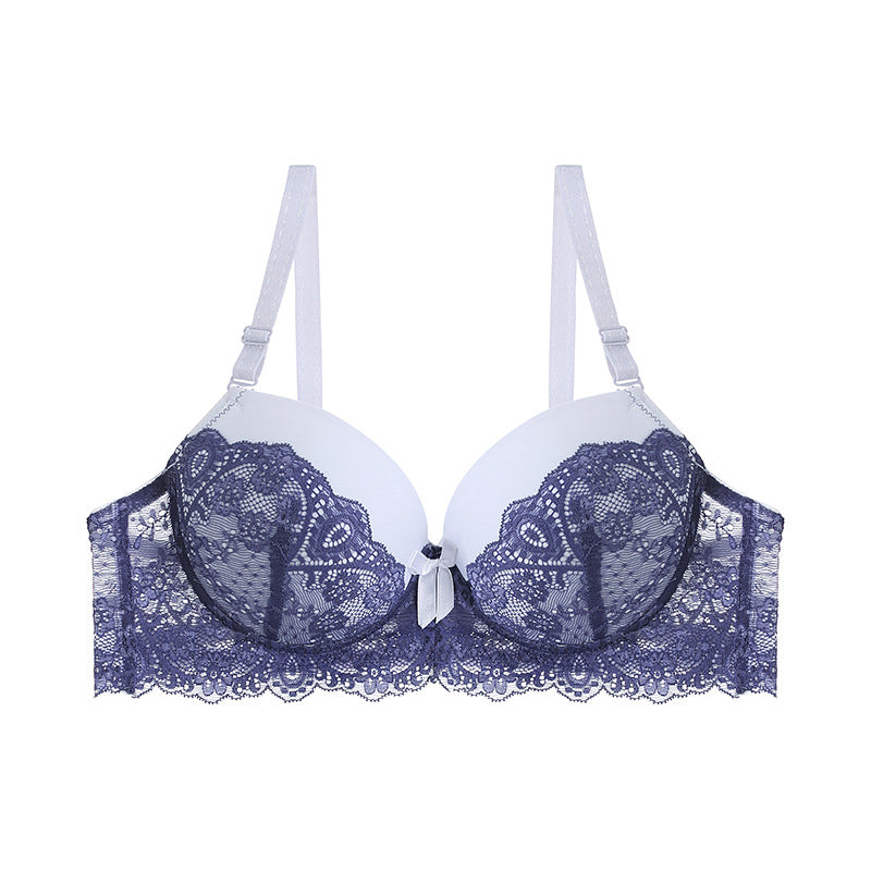 Biustonosz modelujący z koronką regulowany Laskarouda Niebieski