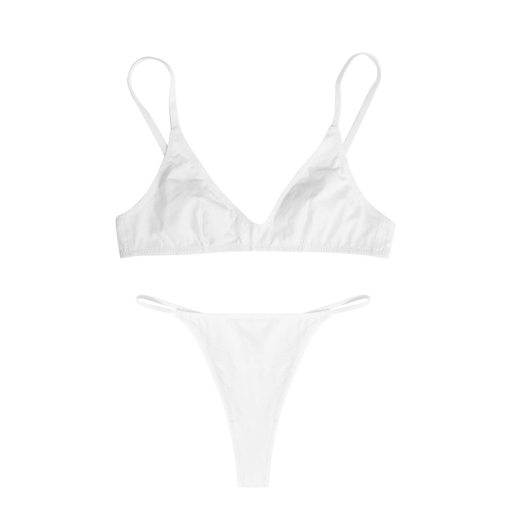 Komplet bielizny z miękkiego materiału na co dzień i okazje Kenul Biały