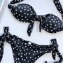 Bikini bez ramiączek w kropki na plażę i basen Phyliss
