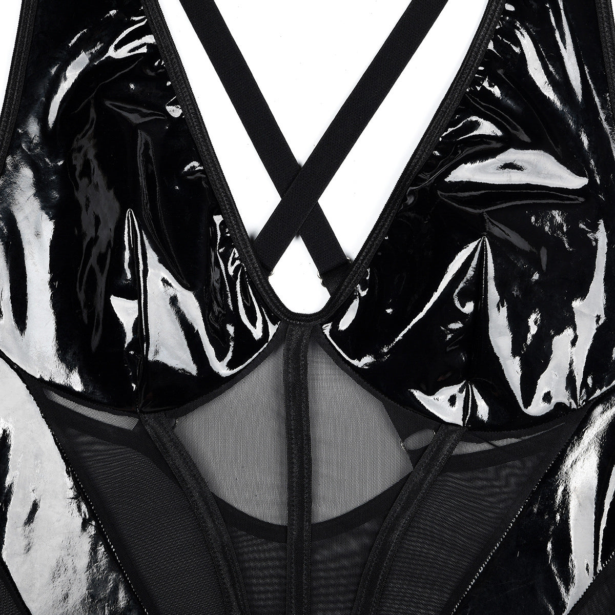 Body z transparentnymi pasami elegancki fason na wieczór Seiko